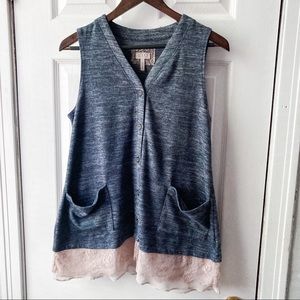 {LOGO by Lori Goldstein} Sweater Knit Vest